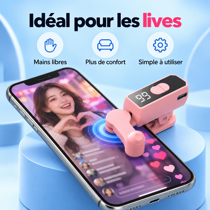 Tapoteur Automatique Sans Fil pour TikTok Live – Rechargeable et Réglable