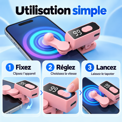 Tapoteur Automatique Sans Fil pour TikTok Live – Rechargeable et Réglable