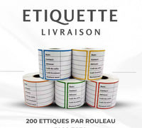 📦 Étiquettes de Livraison Imperméables – Rouleau de 200 Étiquettes 🚀